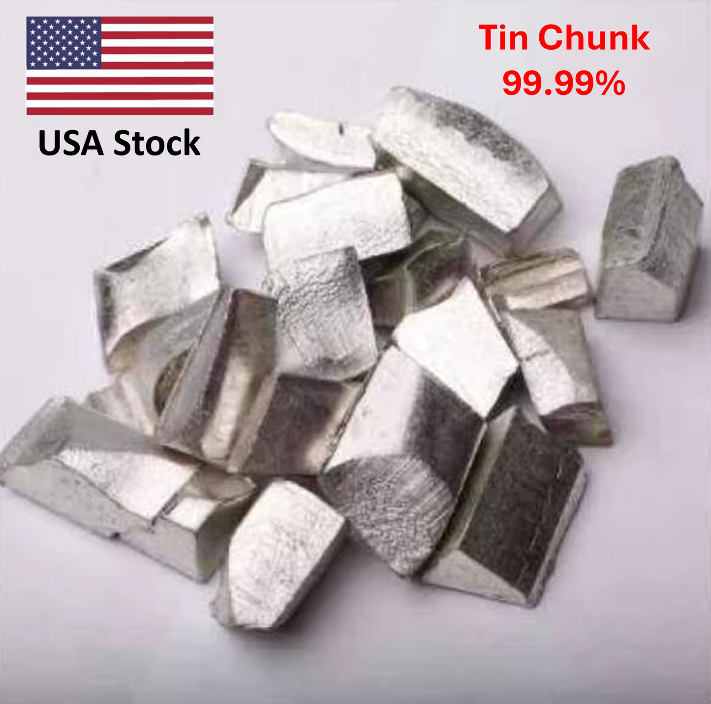 High Purity Tin Chunk Nugget Ingot Sn Research Grade 99.99% Pure 100g