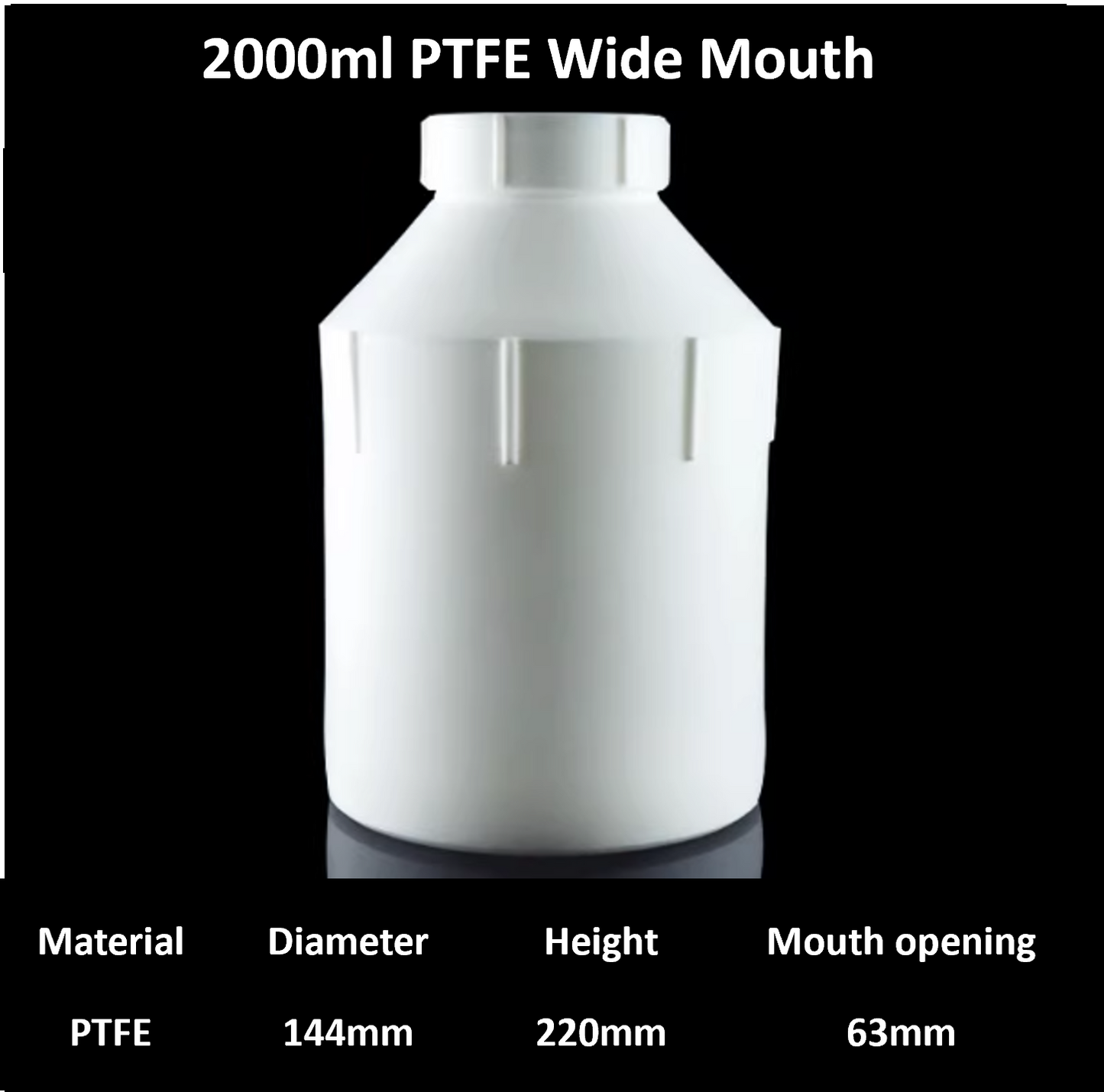 Wide-Mouth PTFE Bottles