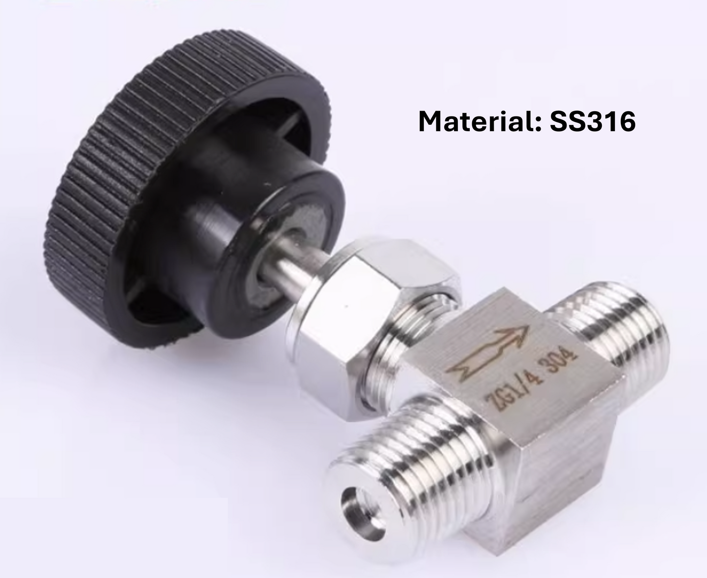 Needle Valve 316 NPT Connection 1/8 to 1/2