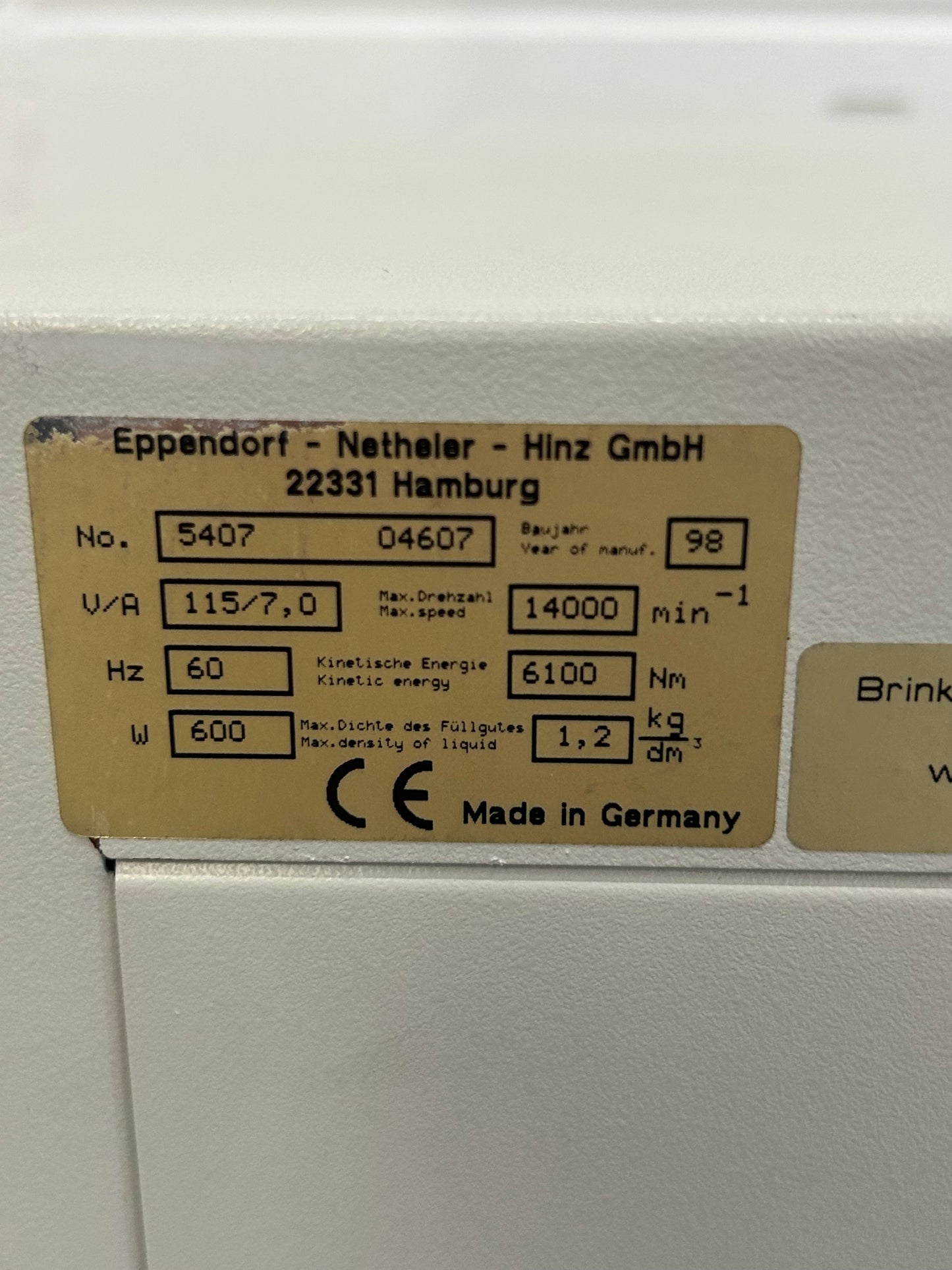 Eppendorf 5417R Refrigerated Centrifuge