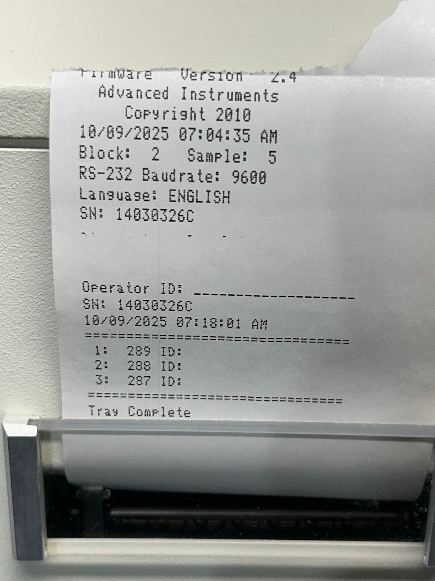 Advanced Instruments Osmometer Model 2020