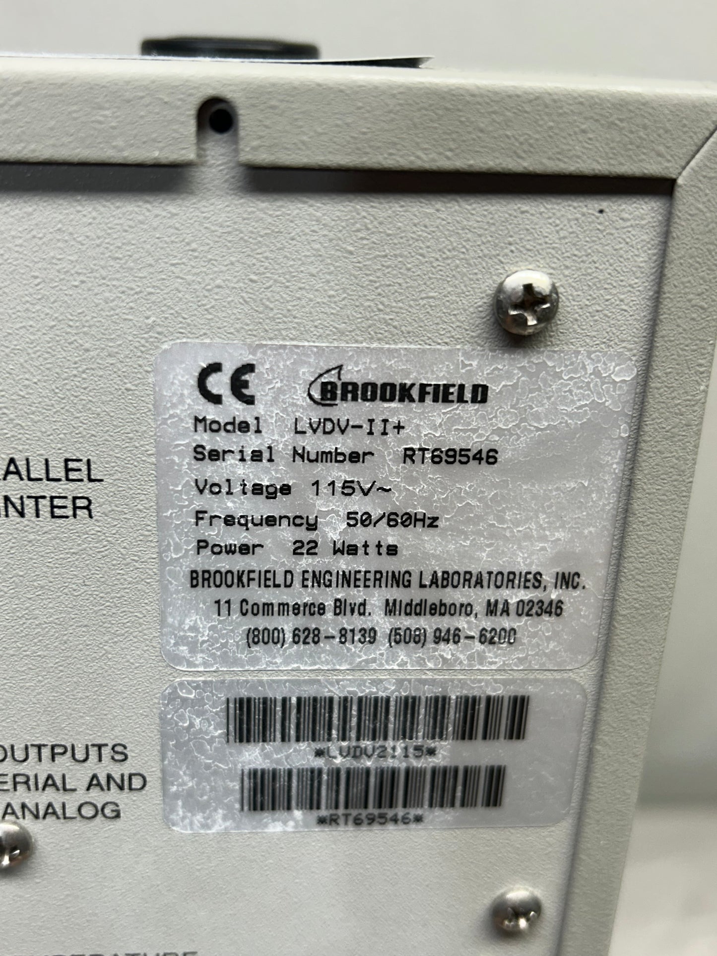 Brookfield LVDV-II+ Digital Viscometer