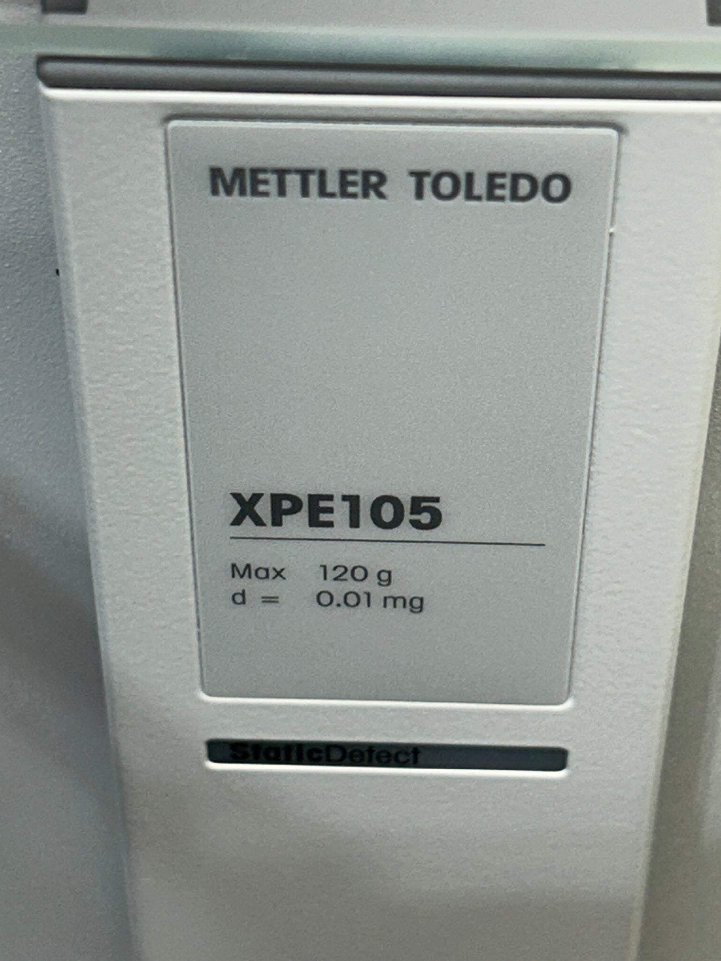 Mettler Toledo XPE105 Analytical Balance Readability 0.01 mg