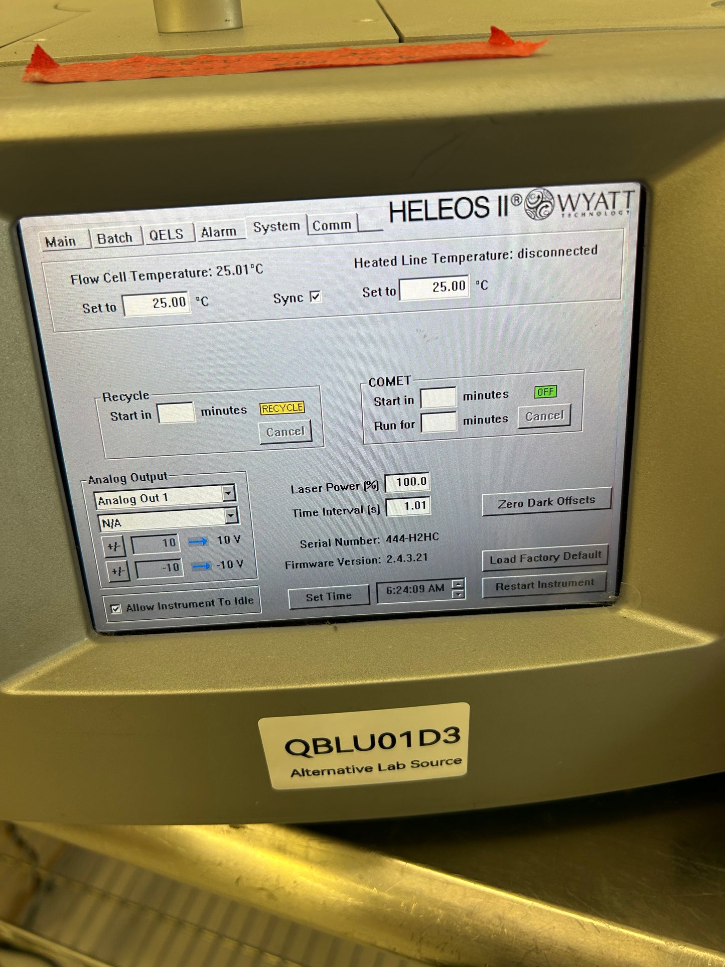 Wyatt Tech WH2-03 Dawn Heleos-II Multi-Angle Light Scattering (MALS) Photometer