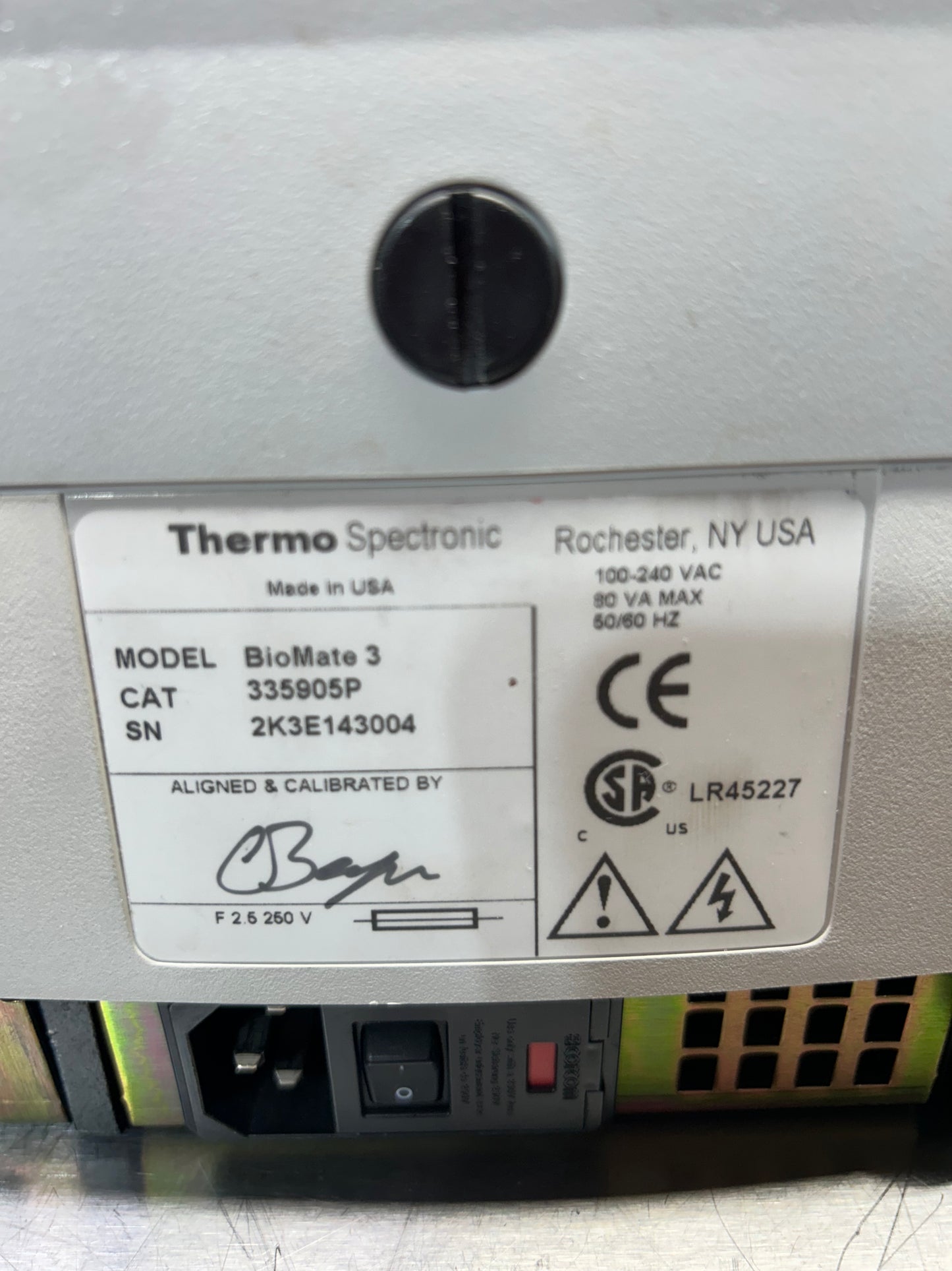 Thermo Scientific BioMate 3 Spectrophotometer 6 positions preorder