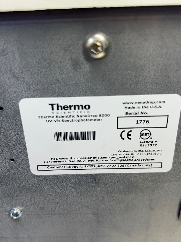 Thermo Scientific Nanodrop 8000 Spectrophotometer