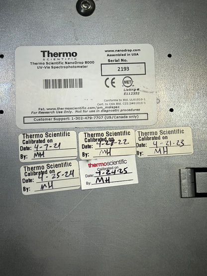 Thermo Scientific NanoDrop 8000 UV-VIs Spectrophotometer