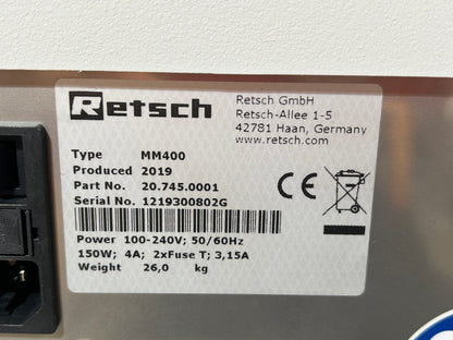 Retsch MM400 Mixer Mill