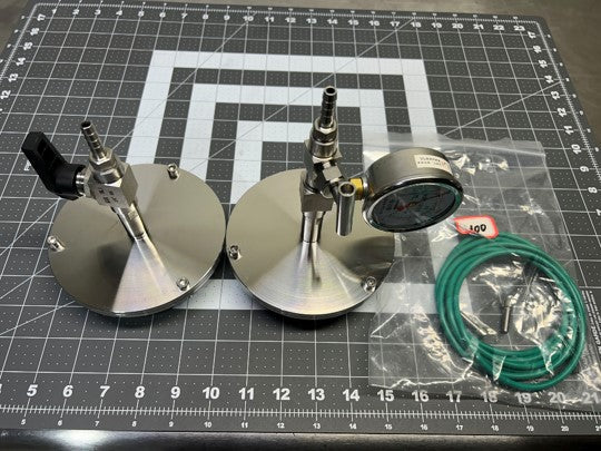 Vacuum Sealing Assembly for Tube Furnace with Valve and Vacuum Gauge