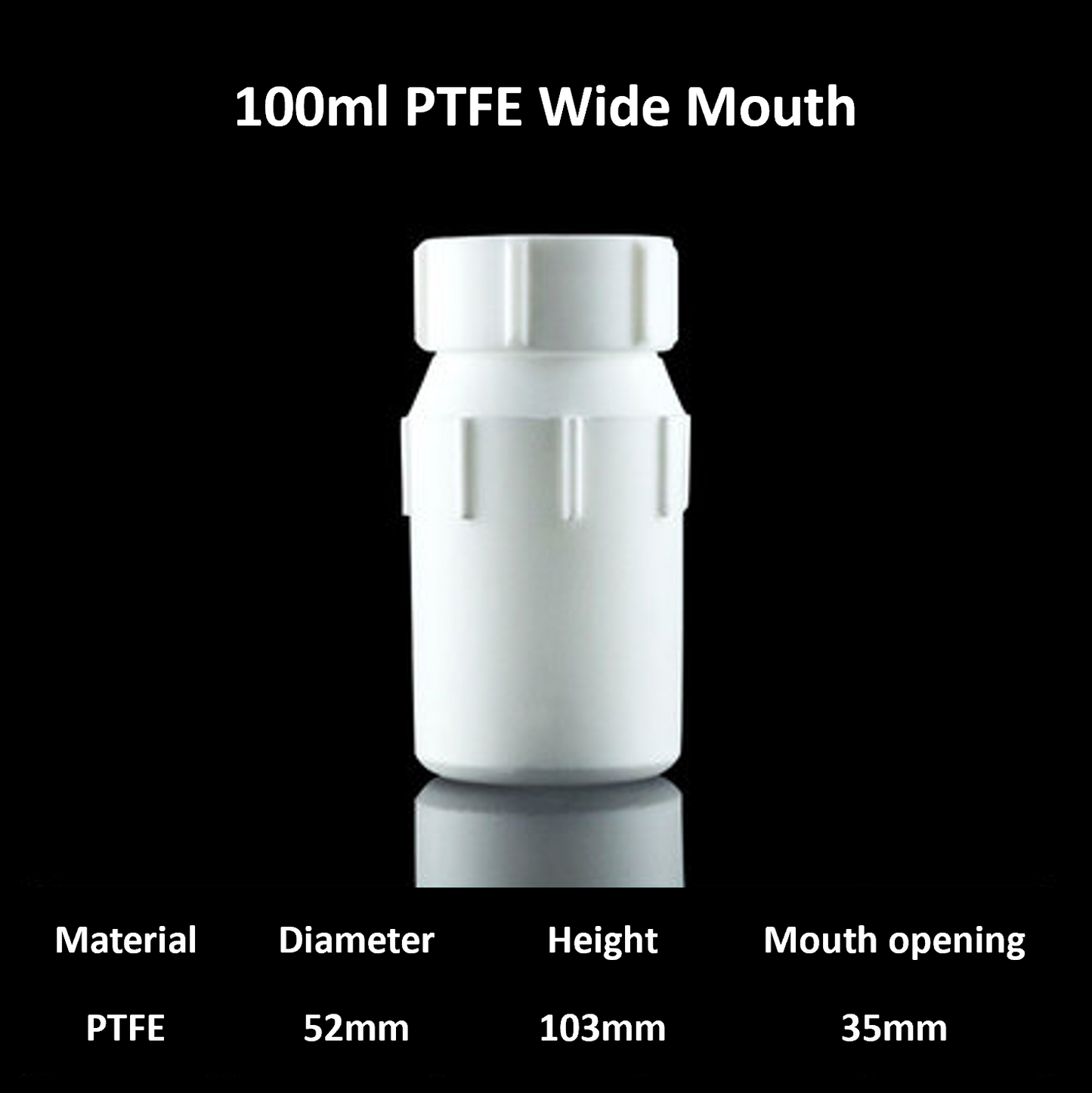 Wide-Mouth PTFE Bottles