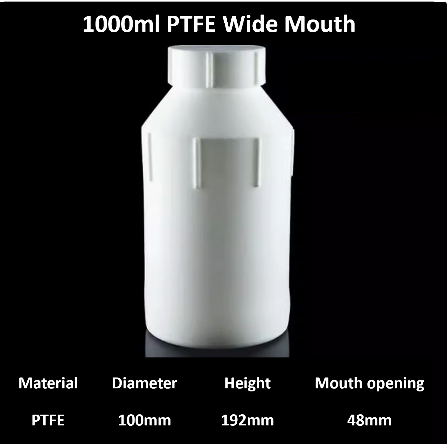 Wide-Mouth PTFE Bottles