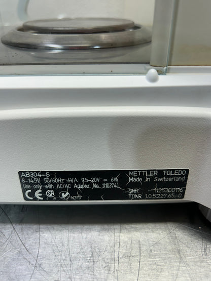 Mettler Toledo AB304-S Analytical Balance 0.1mg Readability