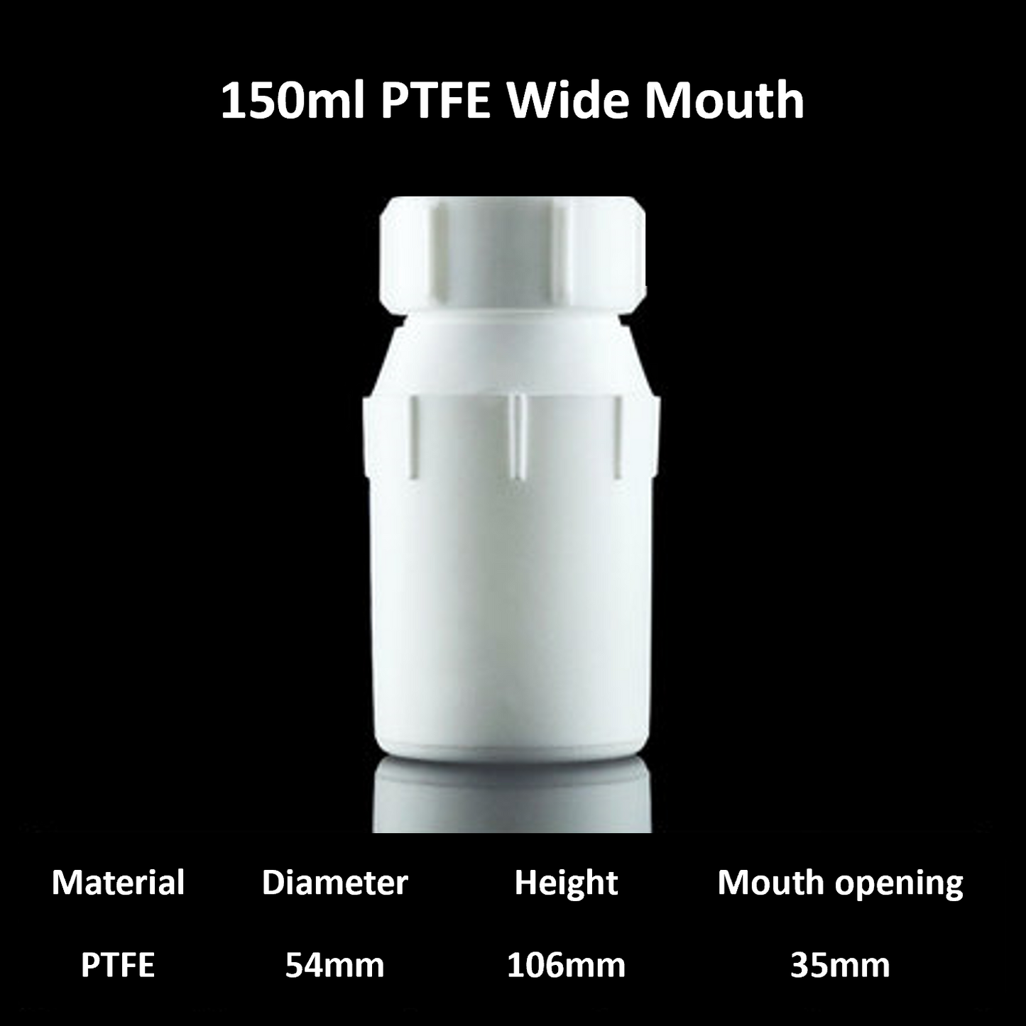 Wide-Mouth PTFE Bottles