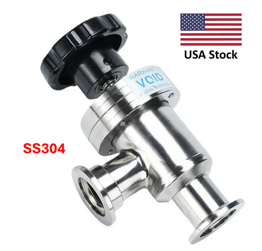 KF Right Angle Manual Vacuum Valve SS304