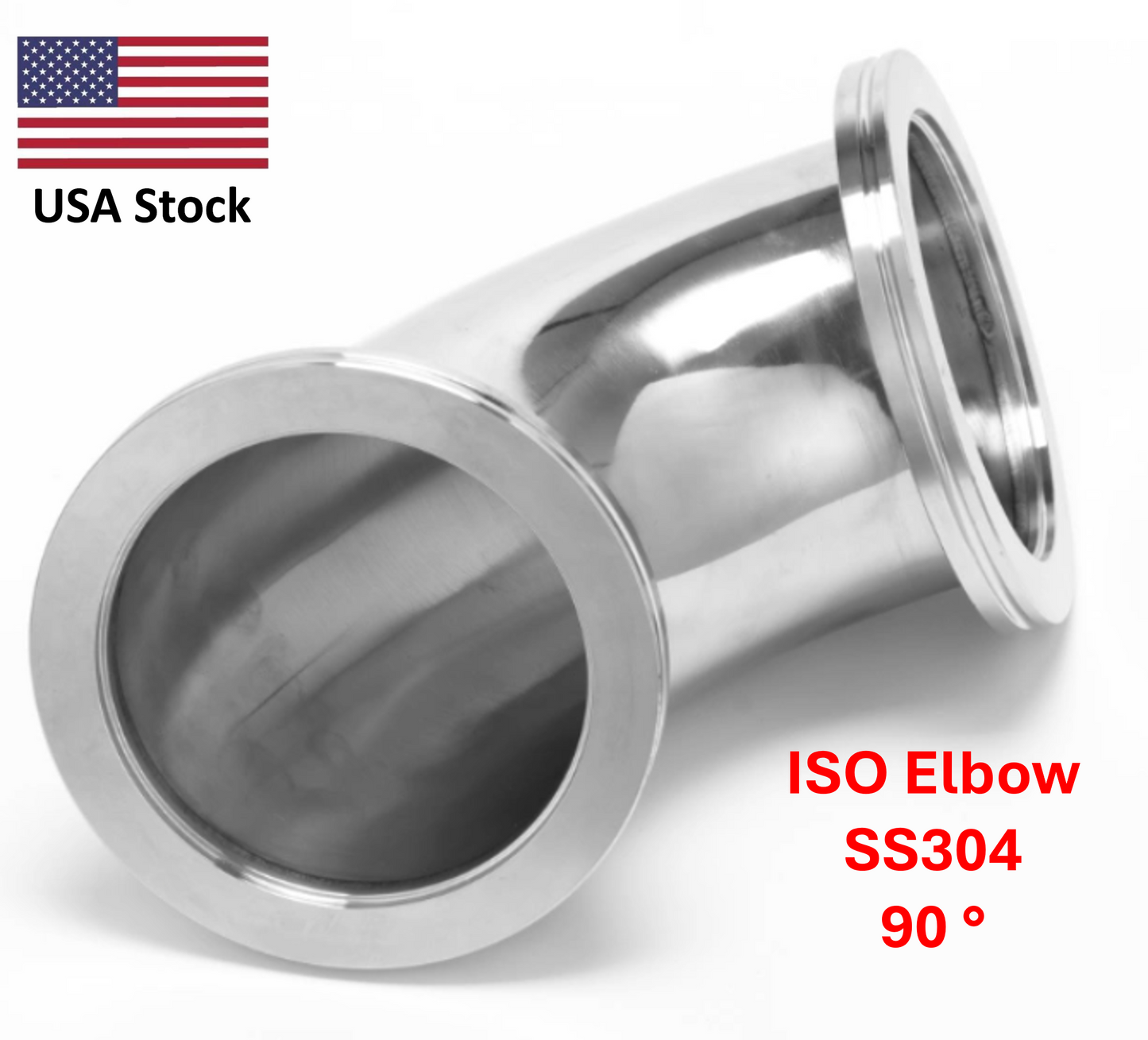 Iso Flange Elbow Vacuum Fitting 90 Degree ISO63 to ISO100