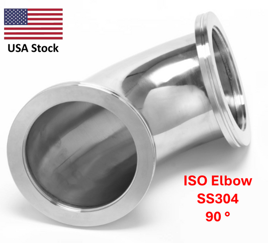 Iso Flange Elbow Vacuum Fitting 90 Degree ISO63 to ISO100