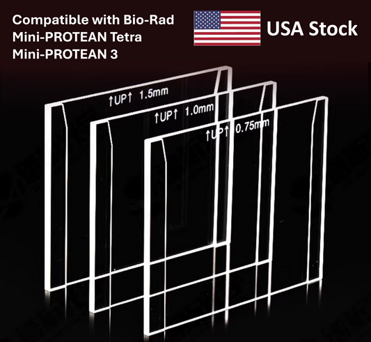 Electrophoresis Glass Spacer Plate and Short Plate 5 Slides