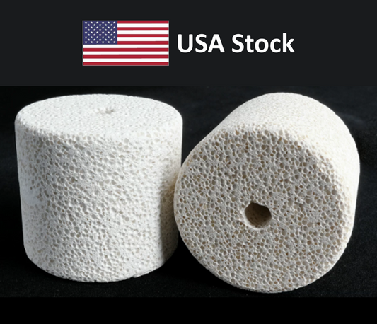 Pack of 2 Ceramic Alumina Heat Insulation Plug for Tube Furace Length 65mm
