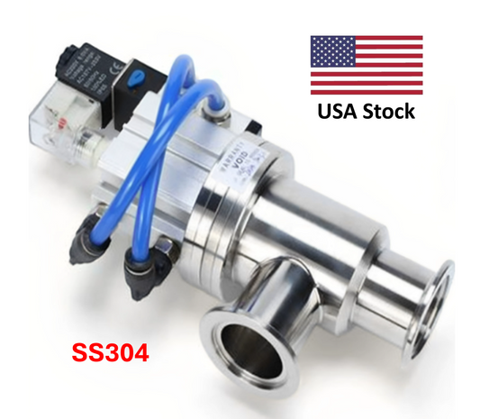KF Right Angle Pneumatic Vacuum Valve SS304 24V KF16 KF25 KF40