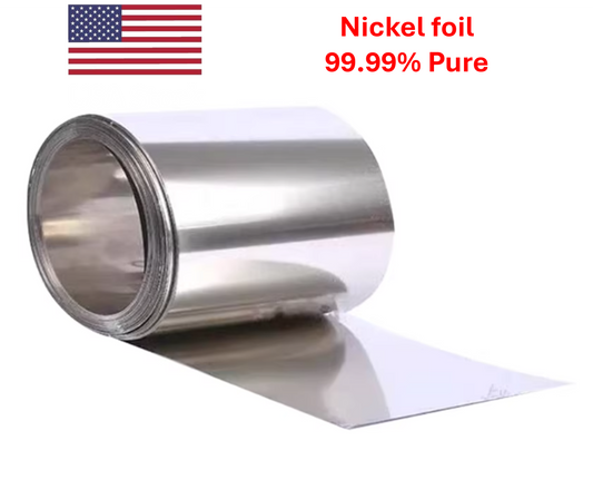 High Purity Nickel Foil Ni Research Grade 99.99% Pure 3.3ft in Length