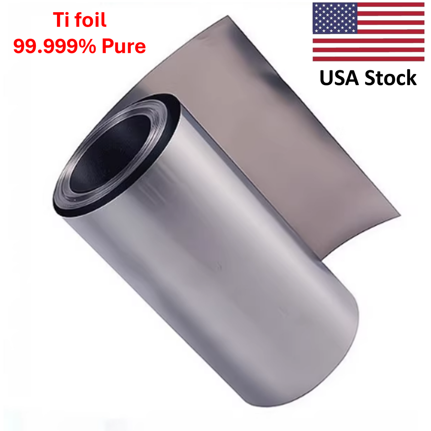High Purity Titanium Foil Research Grade 99.999% Pure 1000mm in Length