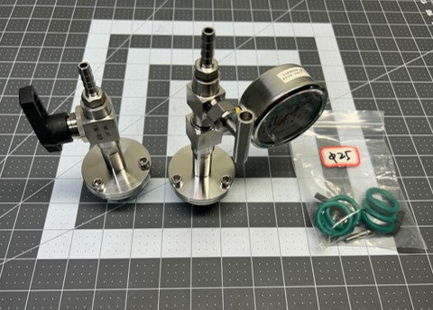 Vacuum Sealing Assembly for Tube Furnace with Valve and Vacuum Gauge