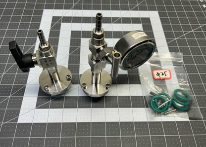 Vacuum Sealing Assembly for Tube Furnace with Valve and Vacuum Gauge