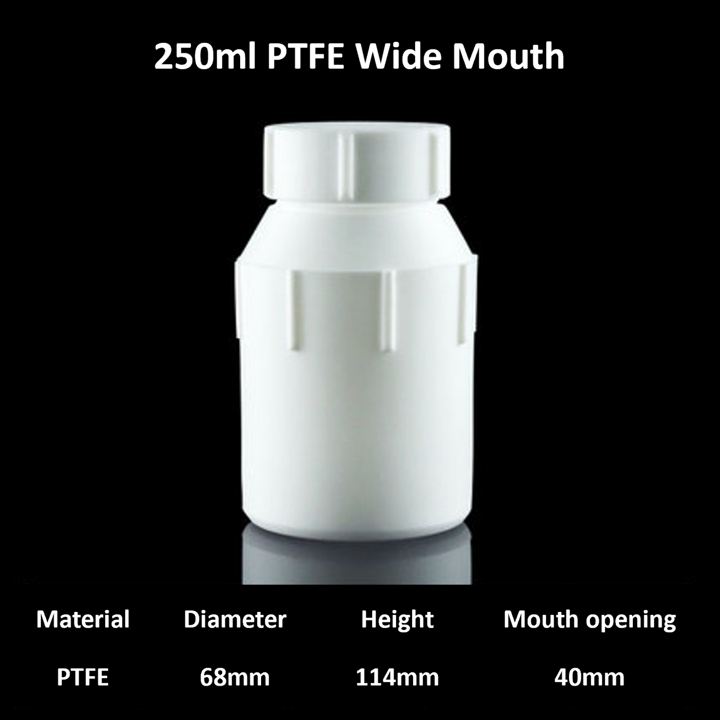 Wide-Mouth PTFE Bottles