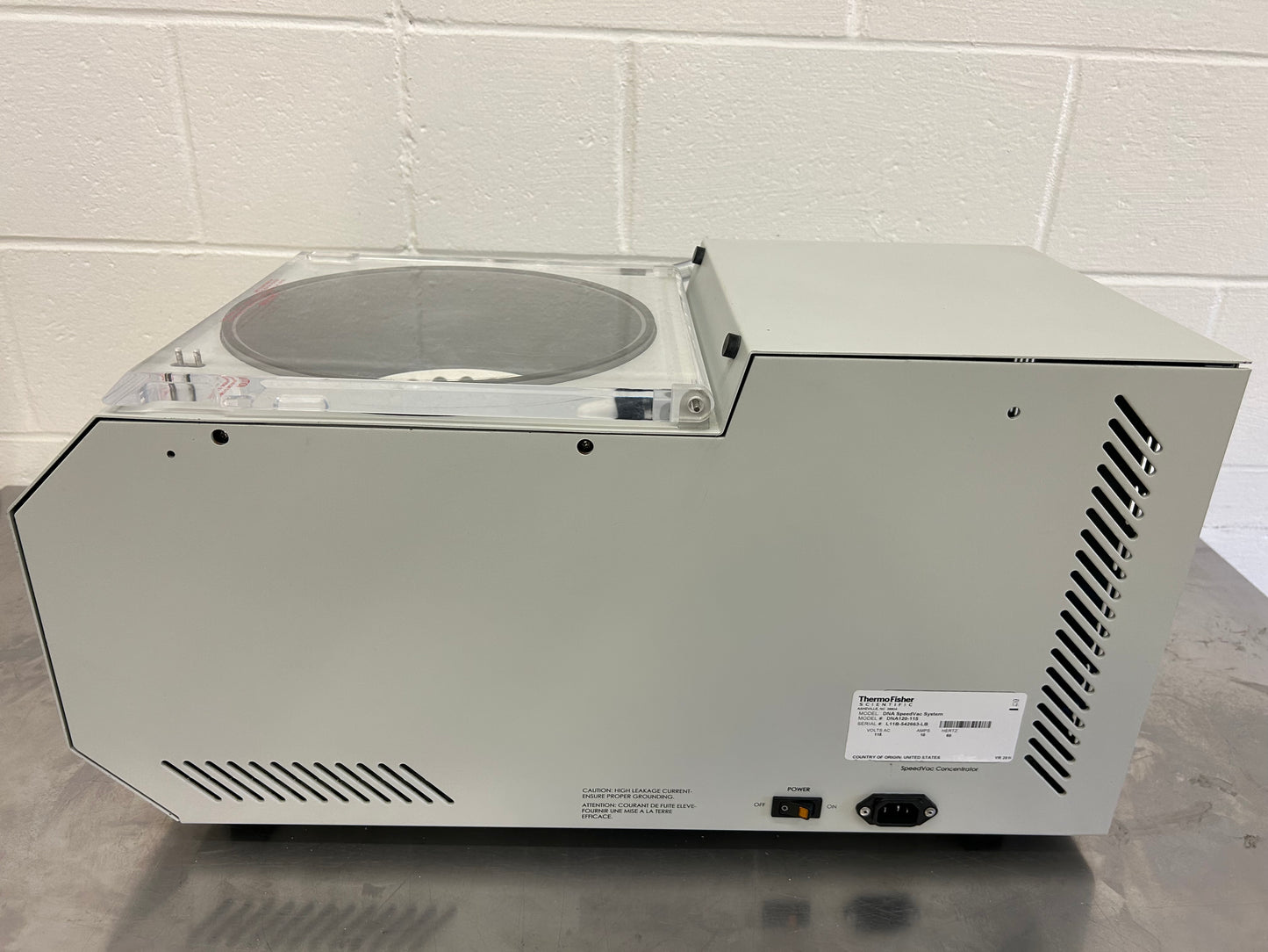 Thermo Scientific Savant SpeedVac DNA120 Vacuum Concentrator with RD36 Rotor
