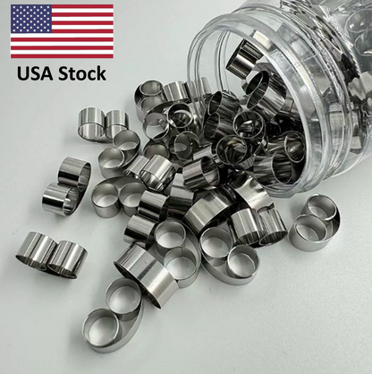 Pk of 100 Metal Specimen Mounting Clips Materials Science
