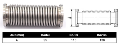 ISO63/80/100 Vacuum Flexible Bellows Hose