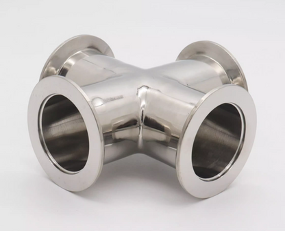 KF Flange 4-Way Cross Vacuum Fitting KF16 to KF50 SS304