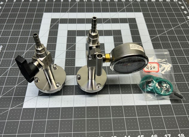 Vacuum Sealing Assembly for Tube Furnace with Valve and Vacuum Gauge