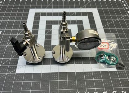 Vacuum Sealing Assembly for Tube Furnace with Valve and Vacuum Gauge