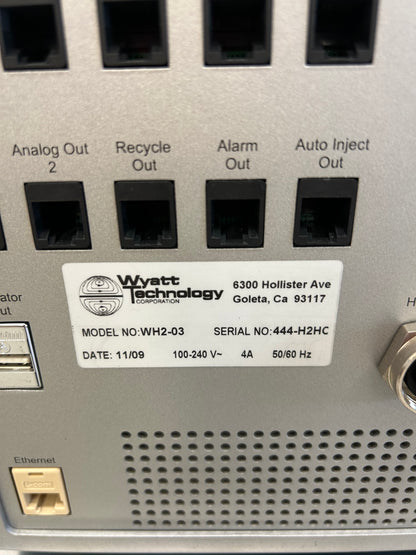 Wyatt Tech WH2-03 Dawn Heleos-II Multi-Angle Light Scattering (MALS) Photometer