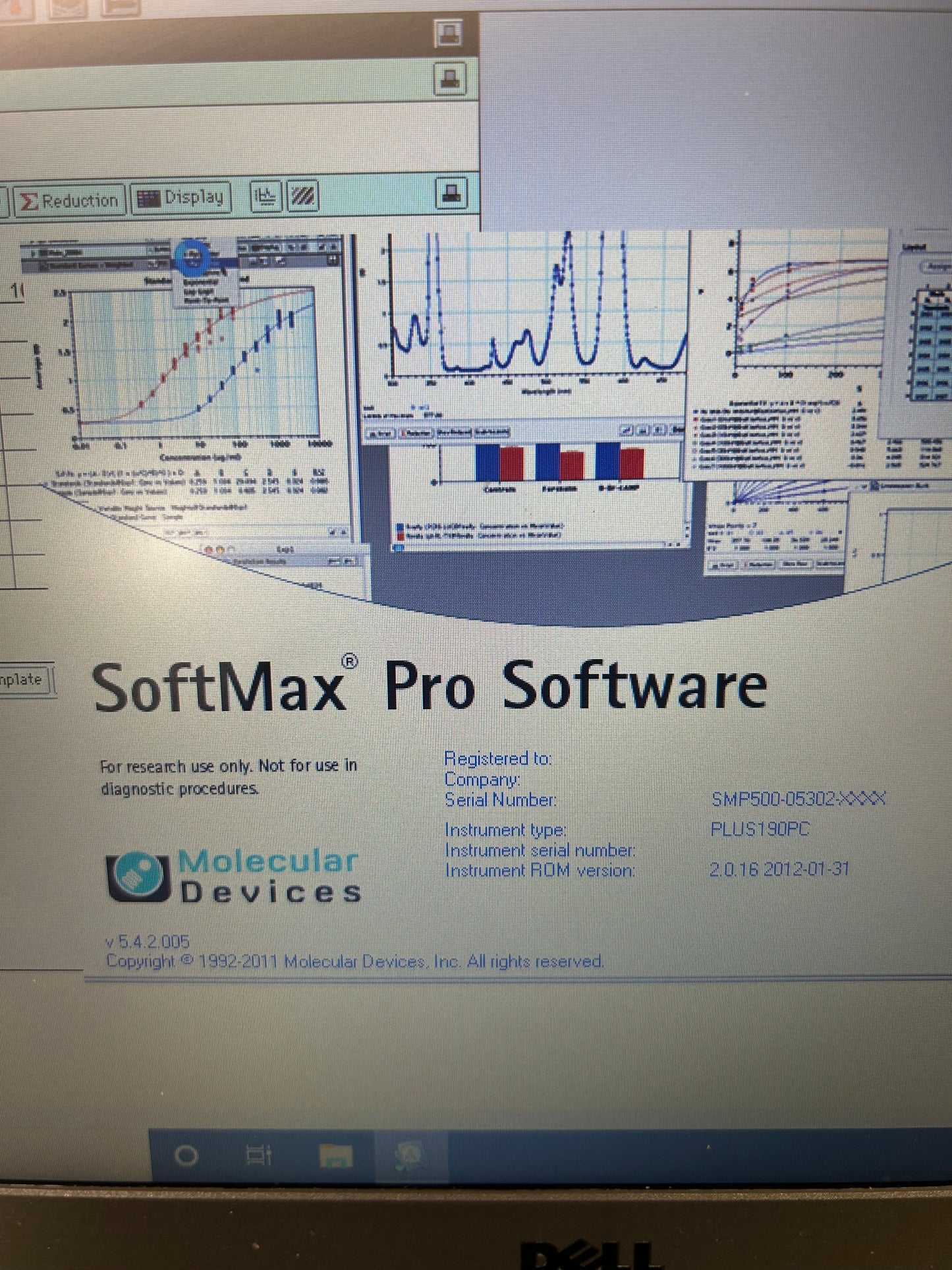 Molecular Devices SpectraMax 190 Microplate Reader w/ Softmax Pro See Validation Report