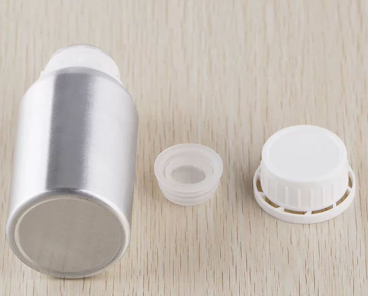 Pk of 2 Aluminum bottles for liquids anti-theft suitable for battery electrolytes