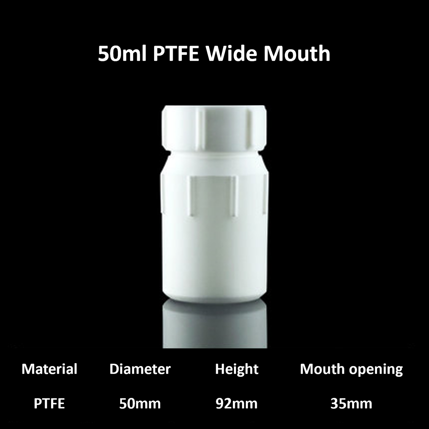 Wide-Mouth PTFE Bottles