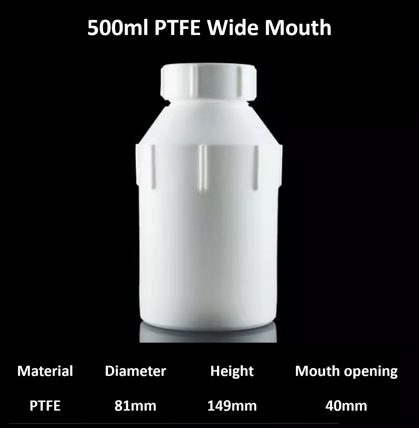 Wide-Mouth PTFE Bottles