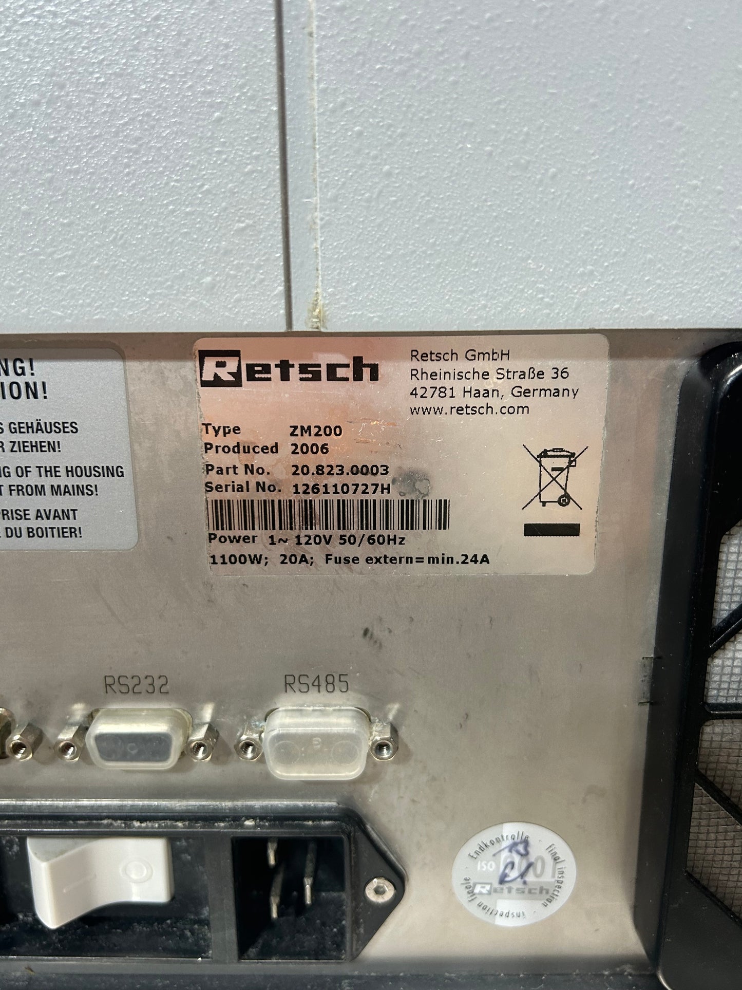 Retsch ZM 200 Ultra Centrifugal Mill