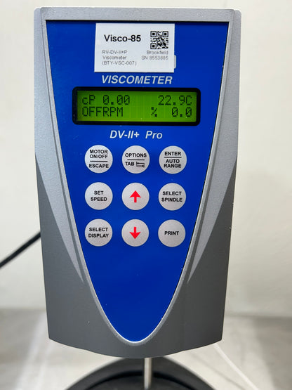 BROOKFIELD RVDVII+ PRO Digital Viscometer with Stand