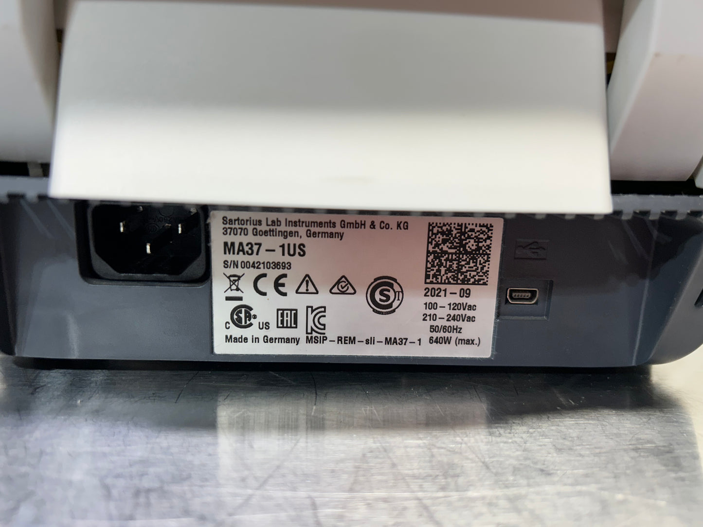 Sartorius MA37 Moisture Analyzer DOM 2021