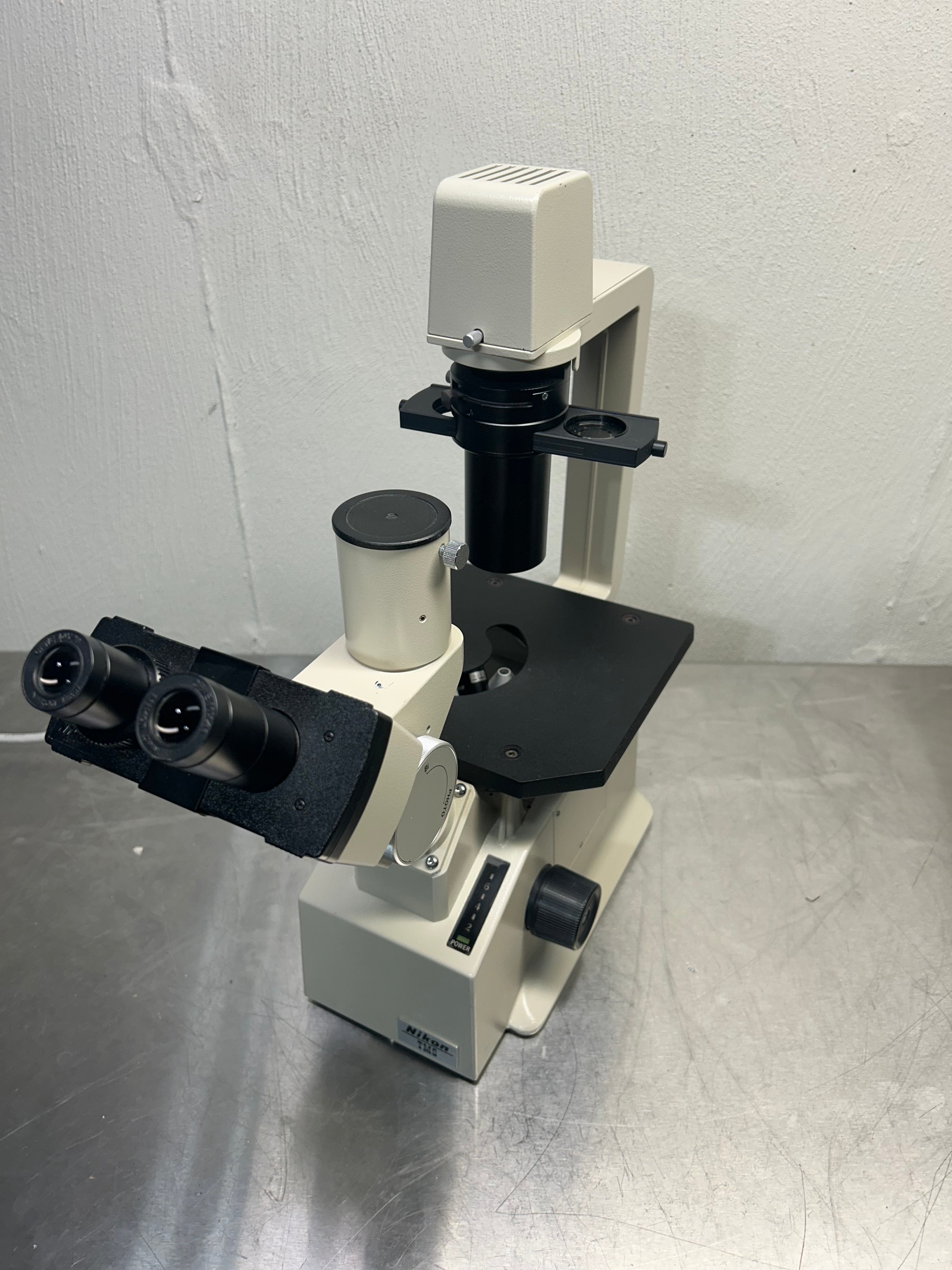 Nikon TMS Inverted Phase Contrast Microscope 2 Objectives 10x 40x ...