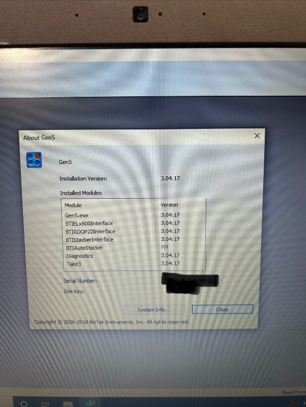 Laptop w/ Agilent Biotek Gen5 3.0 Software Perpetual License