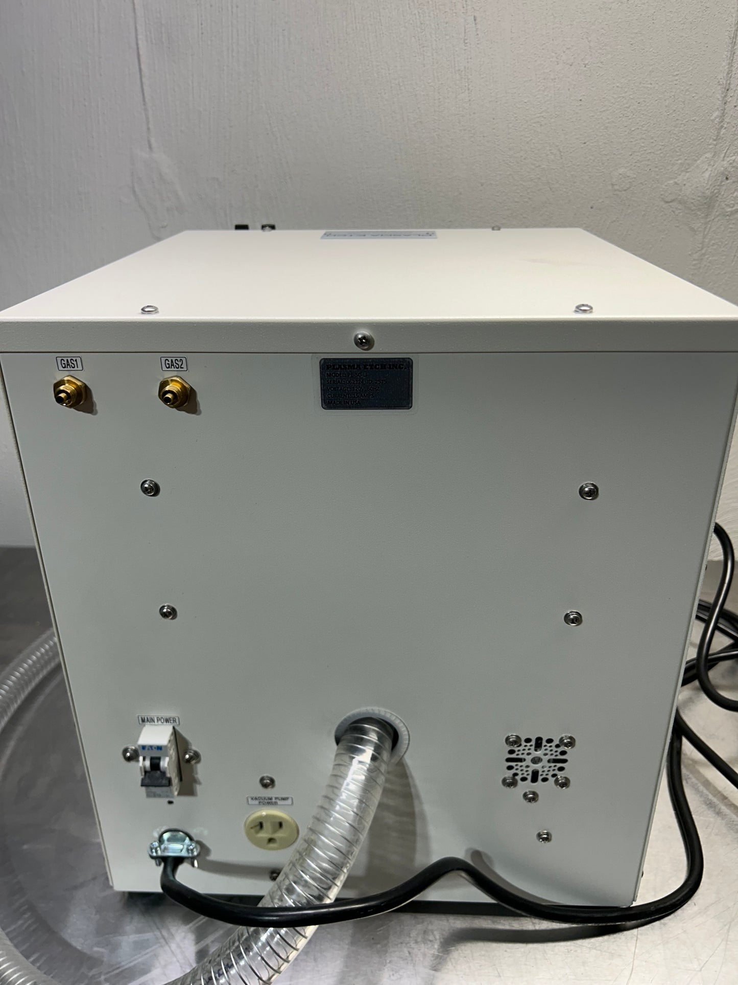 Plasma Etch PE-50-LF Plasma Etcher with vacuum pump