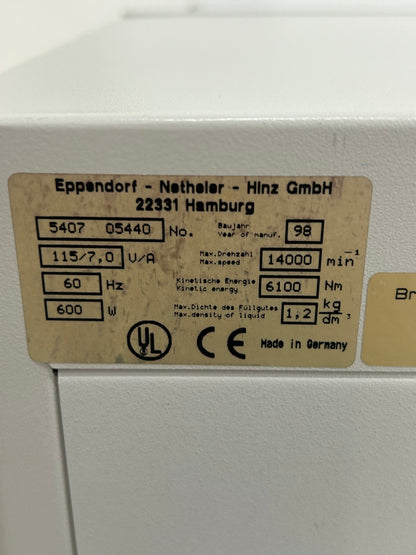 Eppendorf 5417R Refrigerated Centrifuge