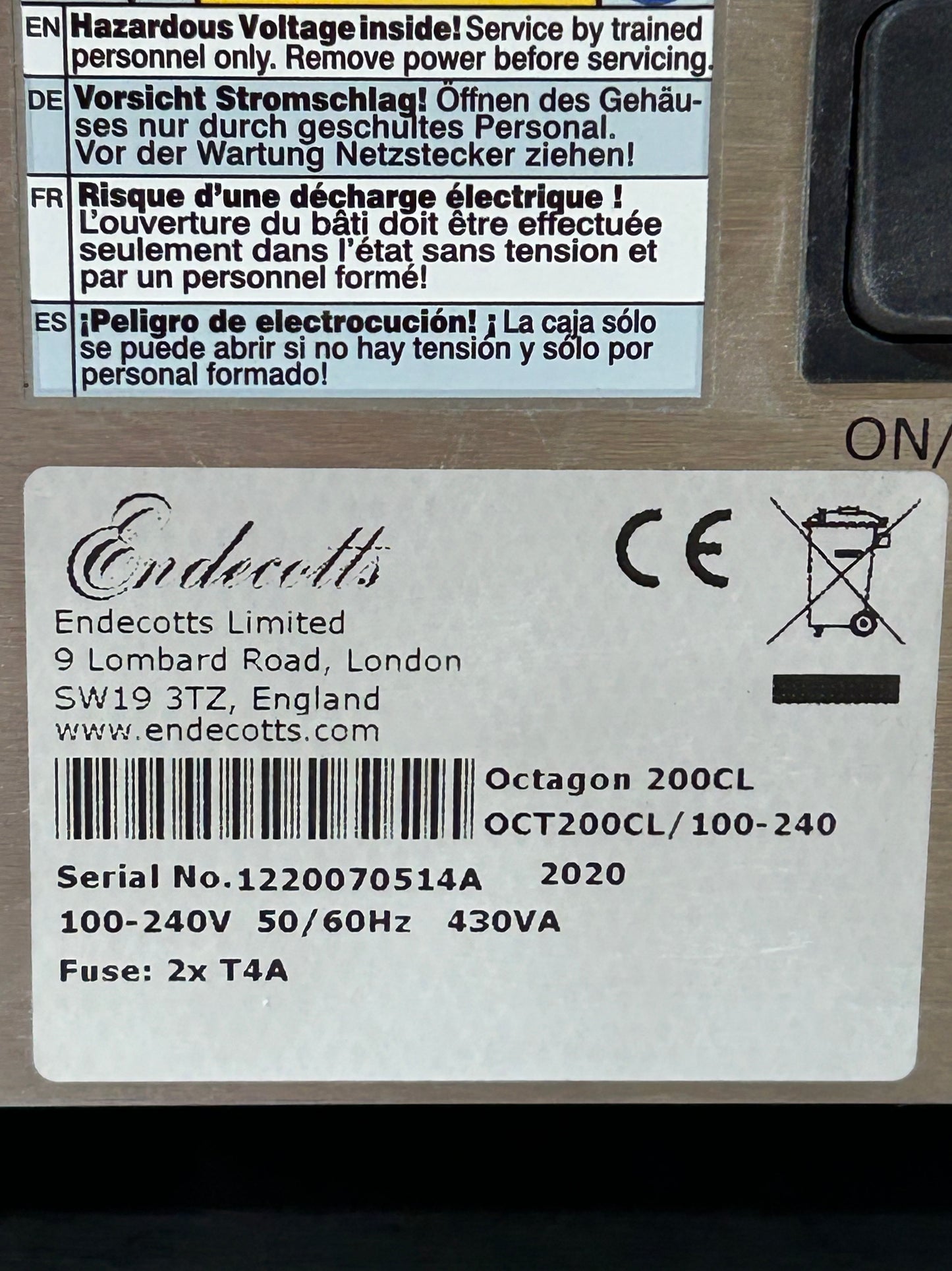 Endecotts Octagon Sieve Shaker 200CL YOM 2020
