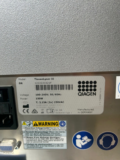Qiagen Tissuelyser II Tissue Homogenizer Mixer Mill