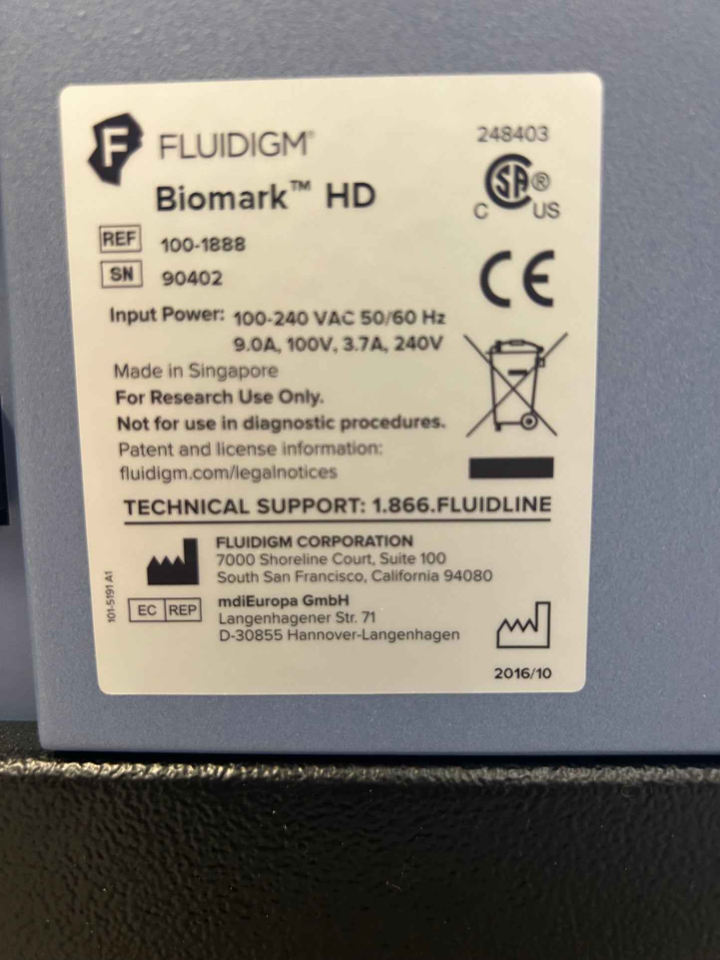 Fluidigm BioMark HD Real-Time PCR