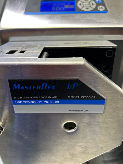 Cole-Parmer 77420-30 Masterflex I/P Peristaltic Pump 77600-62 Head